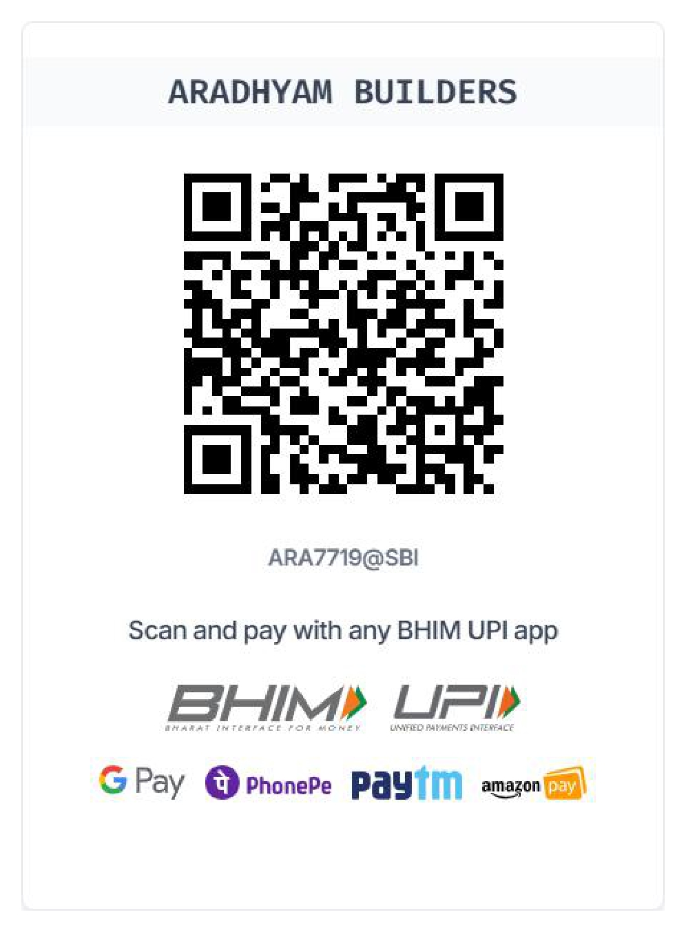 QR Code for Payment